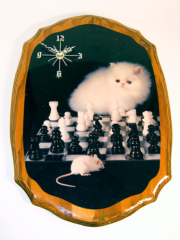 “It's a Cat and Mouse Game” Découpage Clock