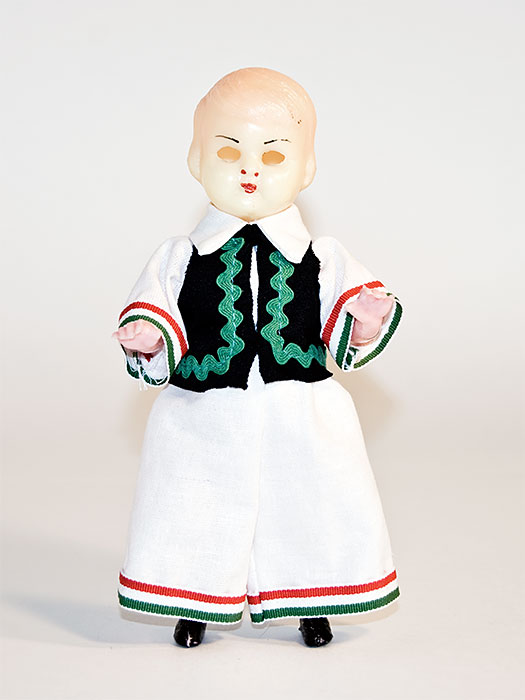 Eyeless Plastic Figurine in Geographically Indeterminate Native Dress